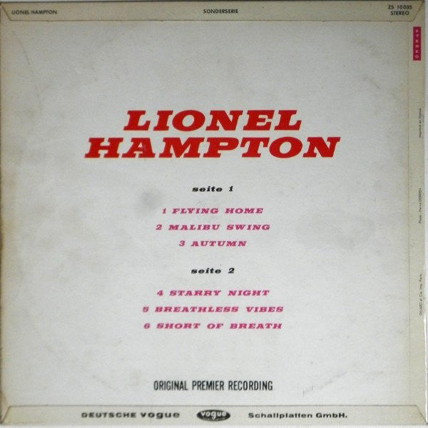 Lionel Hampton : Lionel Hampton (LP)
