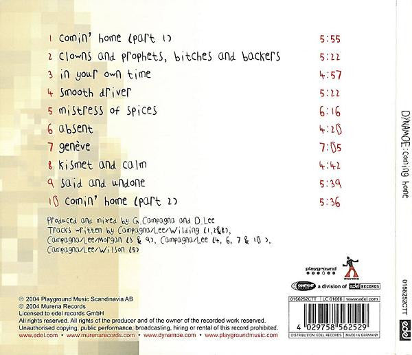 Dynamoe : Coming Home (CD, Album, Dig)