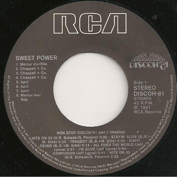 Sweet Power : Discoh '81 - Non-Stop Disco Hits (7", Single)