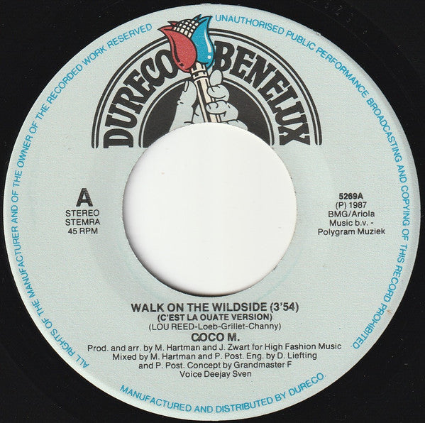 Coco M : Walk On The Wild Side (C'est La Ouate Version) (7", Single)