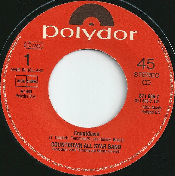 Countdown All Star Band : Countdown (7", Single)