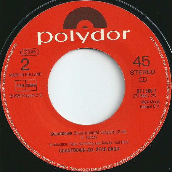 Countdown All Star Band : Countdown (7", Single)