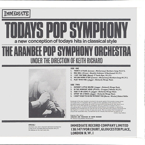 The Aranbee Pop Symphony Orchestra : Todays Pop Symphony (LP, Album, RE, RM, Hea)