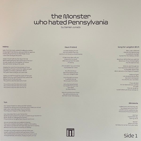Damien Jurado : The Monster Who Hated Pennsylvania (12", Album)