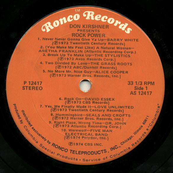 Various : Rock Power (LP, Comp, Ter)