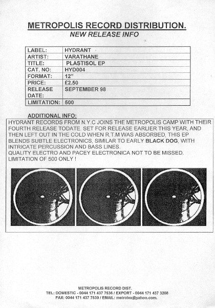 Varathane : Plastisol EP (12", EP, Ltd)