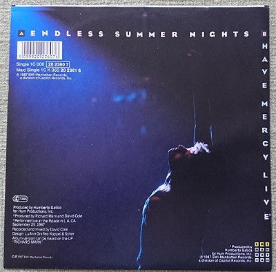 Richard Marx : Endless Summer Nights / Have Mercy (Live) (7", Single)