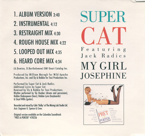 Super Cat (2) Featuring Jack Radics : My Girl Josephine (CD, Maxi)