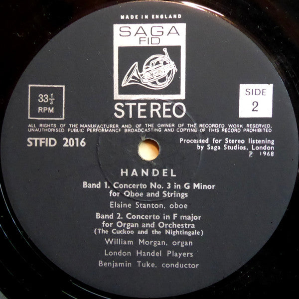 Georg Friedrich Händel, The London Handel Players, Benjamin Tuke : Watermusic = Wassermusik (LP)