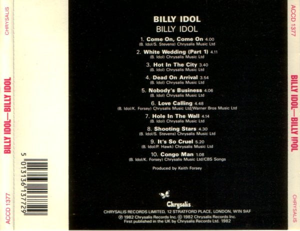 Billy Idol : Billy Idol (CD, Album)