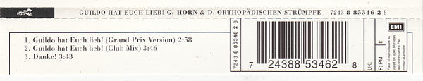 Guildo Horn & Die Orthopädischen Strümpfe : Guildo Hat Euch Lieb! (CD, Single)