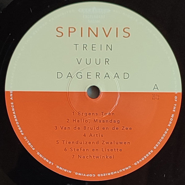 Spinvis : Trein Vuur Dageraad (LP, Album)