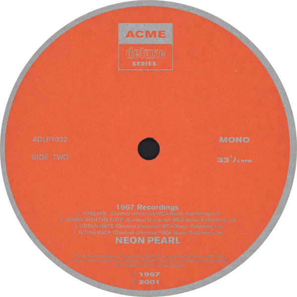 Neon Pearl : 1967 Recordings (LP, Mono, Ltd)