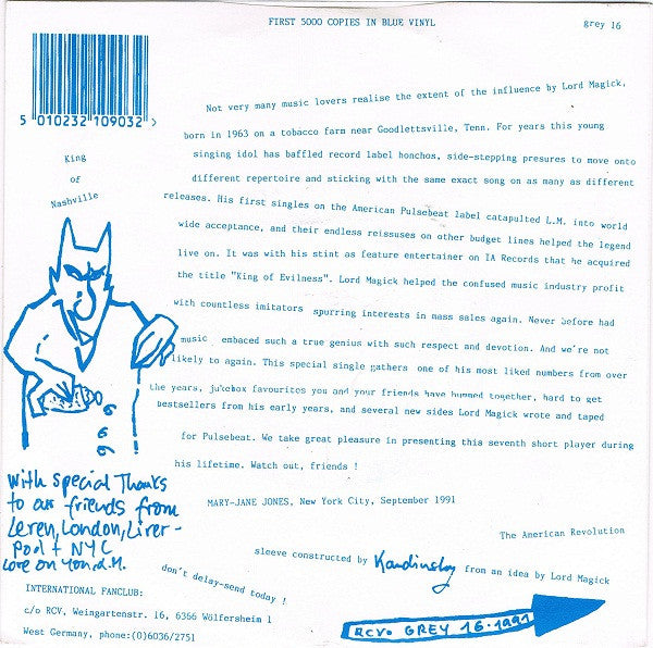 Lord Magick And The Paisley Shirts : Lord Magick's Revelation (7", S/Sided, Ltd)