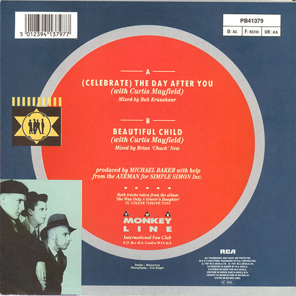 The Blow Monkeys With Curtis Mayfield : (Celebrate) The Day After You (7", Single)
