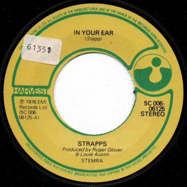 Strapps : In Your Ear (7", Single)