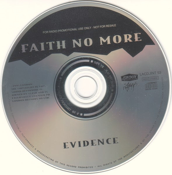 Faith No More : Evidence (CD, Single, Promo)