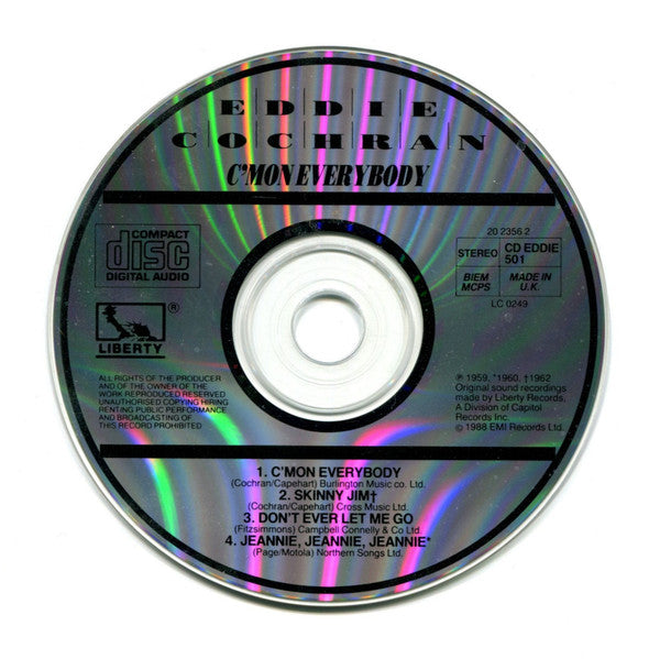 Eddie Cochran : C'Mon Everybody (CD, Single)