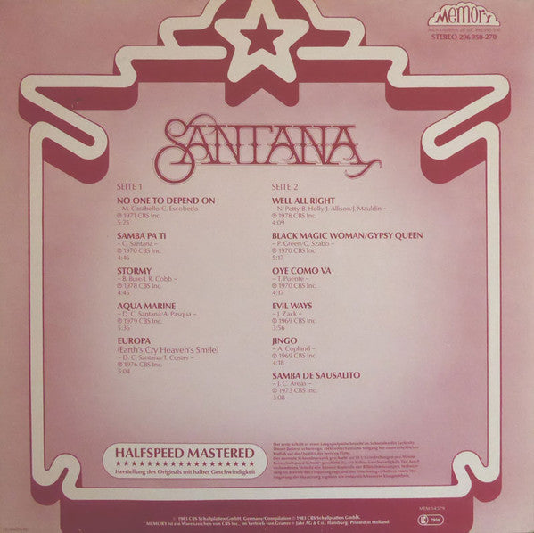 Santana : Starsound Collection (LP, Comp)