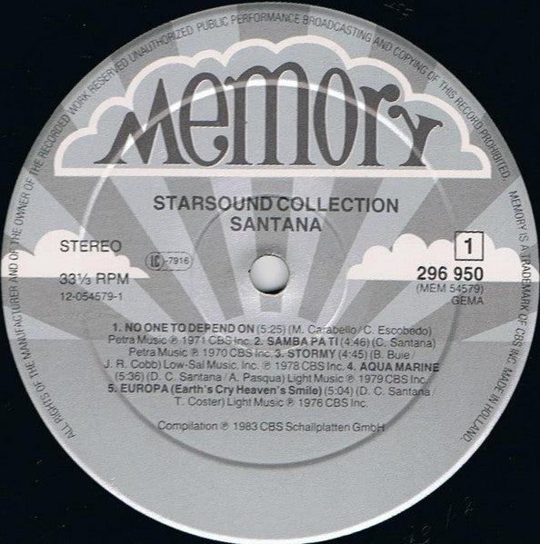 Santana : Starsound Collection (LP, Comp)