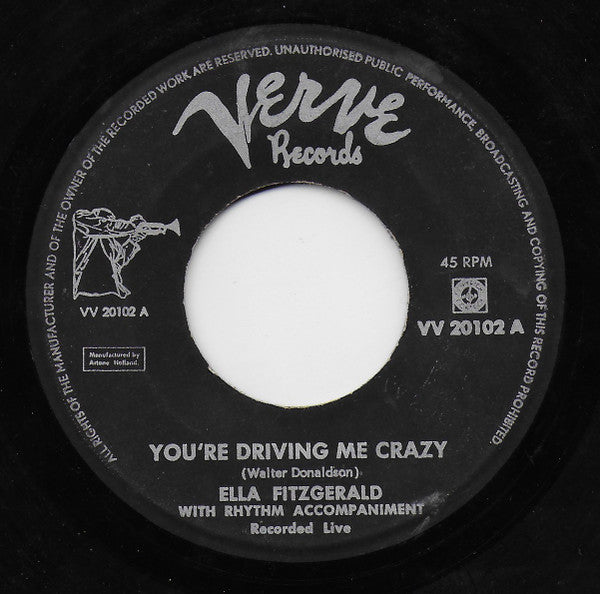 Ella Fitzgerald : Sings Mr. Paganini (7", Single, Mono)