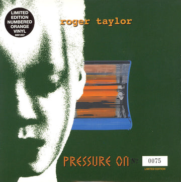 Roger Taylor : Pressure On (7", Single, Ltd, Num, Ora)