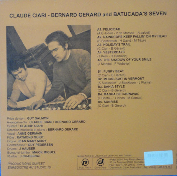 Claude Ciari - Bernard Gérard And The Batucada's Seven : Claude Ciari - Bernard Gerard And The The Batucada Seven (LP, Album, RE)