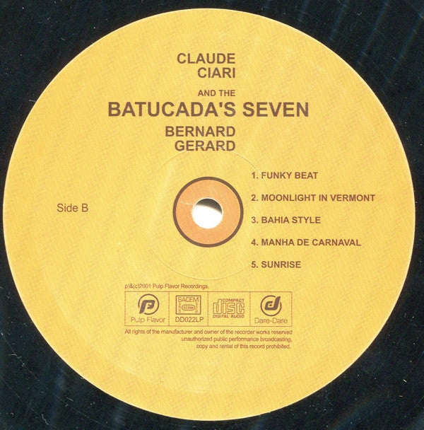 Claude Ciari - Bernard Gérard And The Batucada's Seven : Claude Ciari - Bernard Gerard And The The Batucada Seven (LP, Album, RE)