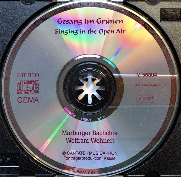 Marburger Bachchor, Wolfram Wehnert : Gesang Im Grünen (CD, Album)