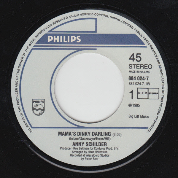 Anny Schilder : Mama's Dinky Darling (7", Single)