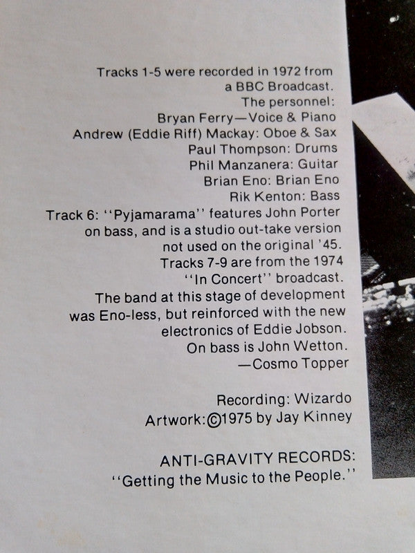 Roxy Music : Better Than Food (LP, Unofficial)