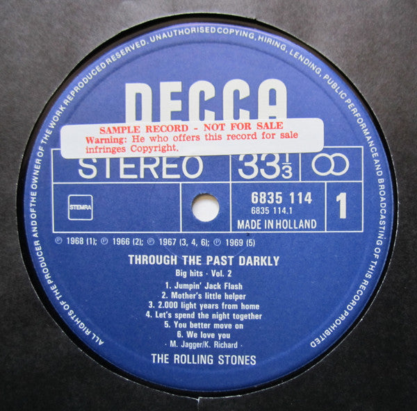 Rolling Stones* : Through The Past, Darkly (Big Hits Vol. 2) (LP, Comp)