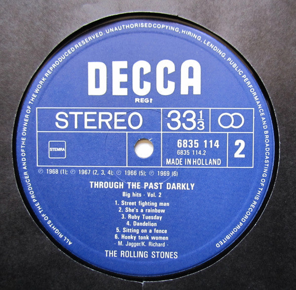 Rolling Stones* : Through The Past, Darkly (Big Hits Vol. 2) (LP, Comp)