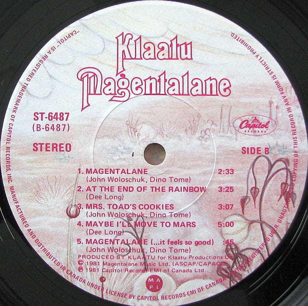 Klaatu : Magentalane (LP, Album, Hal)