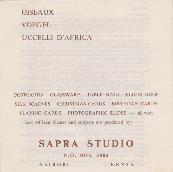 Unknown Artist : Heartbeat Of Africa - Series 2: Birdsong Of Africa (7")