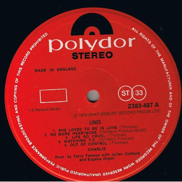 Charlie (5) : Lines (LP, Album)