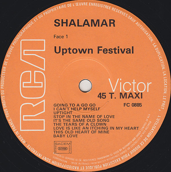 Shalamar : Uptown Festival (12", Maxi)
