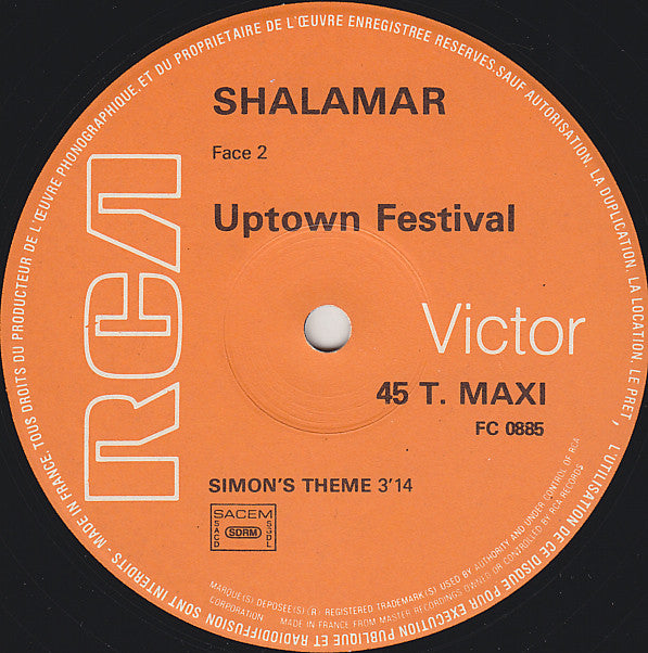 Shalamar : Uptown Festival (12", Maxi)