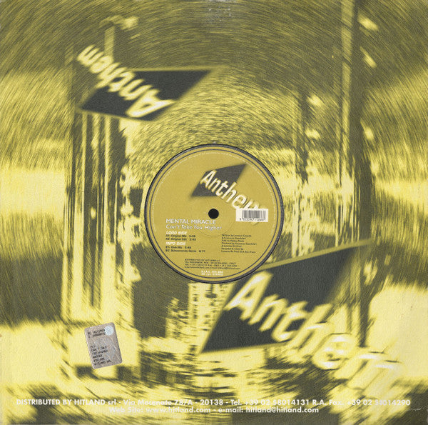 Mental Miracle : Can't Take You Higher (12")