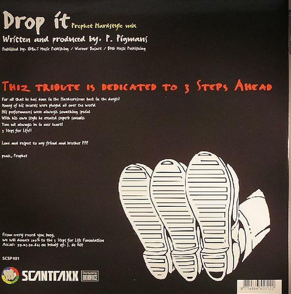 3 Steps Ahead : Drop It (The Hardstyle Remix) (12", S/Sided)