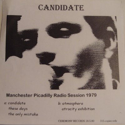 Joy Division : Candidate (7", Ltd, Unofficial, W/Lbl)