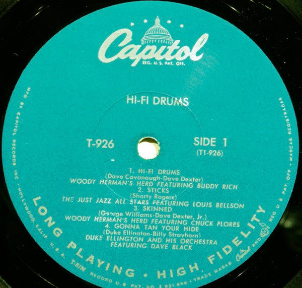 Various : Hi-Fi Drums (LP, Album, Comp, Mono)