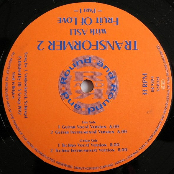 Transformer 2 With Asli Tanriverdi : Fruit Of Love (Part 1) (12")