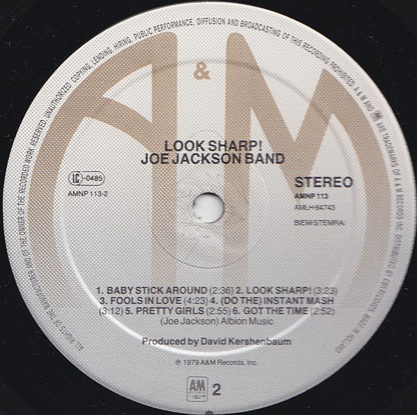 Joe Jackson : Look Sharp! (LP, Album, RE)