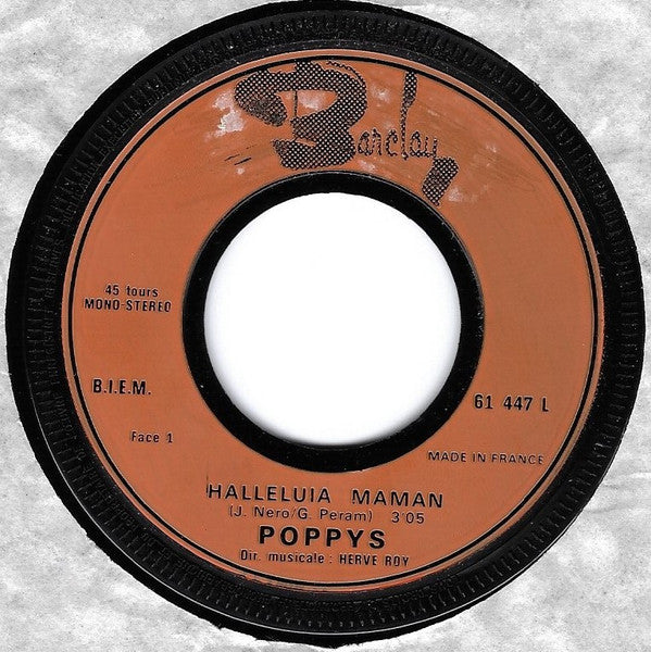 Poppys : Halleluia Maman / Isabelle, Je T'aime (7", Single, Mou)