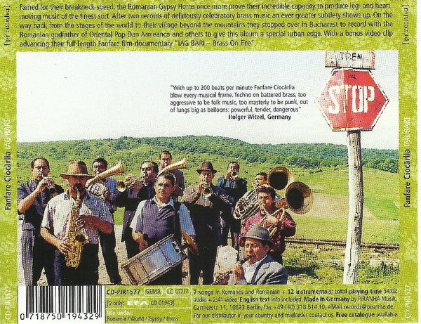 Fanfare Ciocărlia : Iag Bari (CD, Album, Enh)