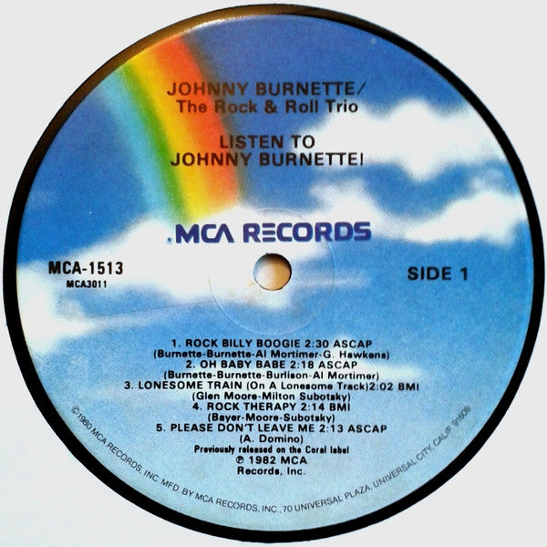 Johnny Burnette / The Rock & Roll Trio* : Listen To Johnny Burnette! (LP, Comp)