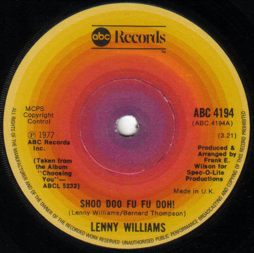Lenny Williams : Shoo Doo Fu Fu Ooh! (7", Single)