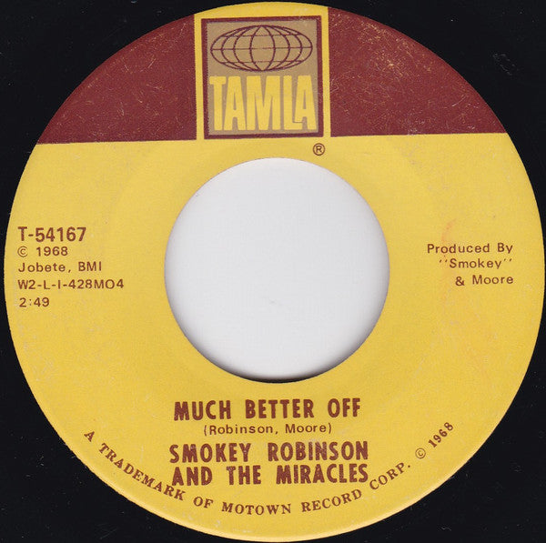 The Miracles : Yester Love (7", Single, Mono, Ame)