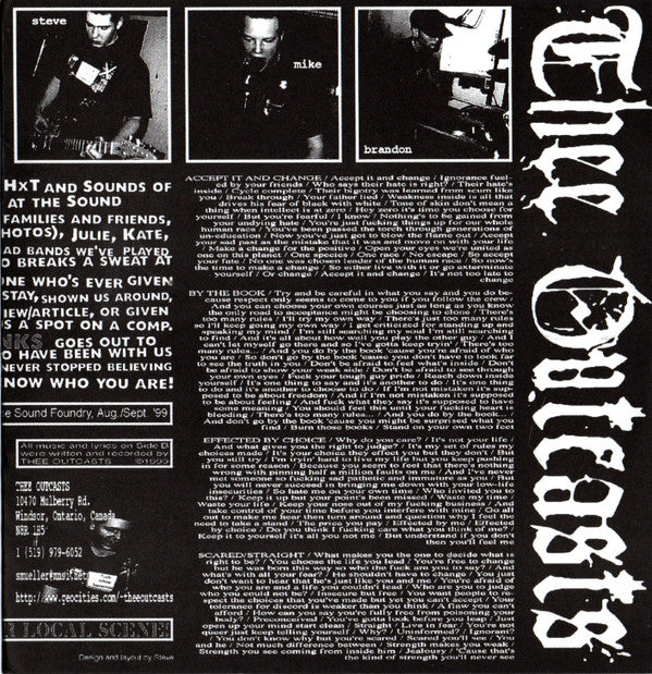 Contradict (2) / Thee Outcasts : Potential For Something More (7", Whi)